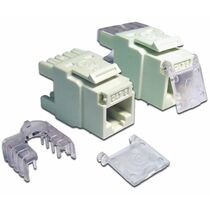 Гнездо вставка RJ-45 (Keystone) Cat6, 180 градусов, Lanmaster, белый (LAN-OK45U6/ 180-WH)