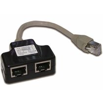 Y-адаптер, 2 компьютерных порта RJ-45, экранированный, Lanmaster (TWT-Y-E2-E2-S)