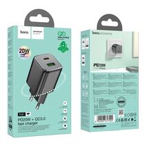 СЗУ HOCO N42 Elogiado (1xUSB, 1xType-C, 3А, черный)