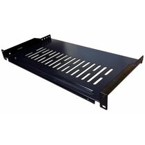 Полка стационарная Lanmaster TWT-CB-SFBF250-1U/ 18 1U нагр.:18кг. 19" 250мм, черный