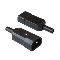 Вилка С14 Lanmaster, 10А, 2500Вт, черный (LAN-IEC-320-C14)