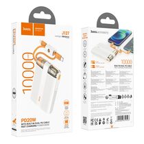 Внешний аккумулятор 10000mAh HOCO J127 Mecha, Type-C PD20 x1, дисплей, пластик, белый
