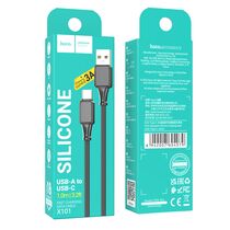 Кабель USB HOCO X101a Assistant (Type-C, 1м, силиконовый, черный)