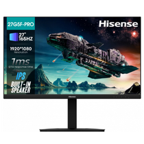 Монитор 27" HISENSE 27G5F-PRO черный (IPS, 1920х1080, 165 Гц, 1 ms, 250 cd/ m2, 1000:1, audio: 2х2 Вт, DPх1, HDMIх2)