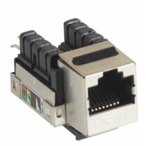Розеточный модуль Keystone Jack 8P8C (RJ-45), FTP, Cat5e. NetLan, серый (EC-UKJ-SD2-MT-10) Упаковка 10 шт