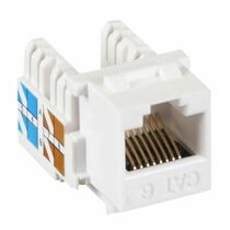 Розеточный модуль Keystone Jack 8P8C (RJ-45), UTP, Cat6. NetLan, серый (EC-UKJ-UE2-WT-10) Упаковка 10 шт