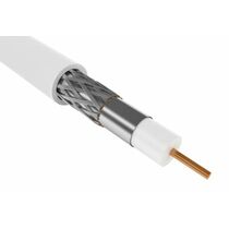 Кабель коаксиальный RG-6, AlCu, 60%, 75 Ом, внутренний, бухта 300м., белый, ITK (CC1-R6F1-111-300-G)