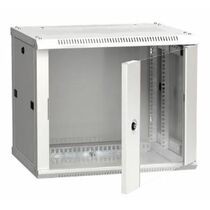 Шкаф настенный телекоммуникационный 19" 06U, Ш600*В370*Г600, передняя дверь - стекло, серый ITK (LWR3-06U66-GF)