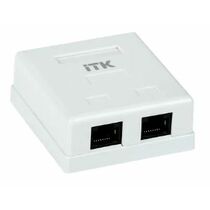 Розетка компьютерная RJ-45 CAT5e, внешняя, двойная ITK (CS2-1C5EU-22-G)