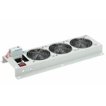 Вентиляторный модуль телекоммуникационный 19" (3 вентилятора, выключатель, термостат, Ш480xВ78xГ188), серый ITK (FM35-32M)