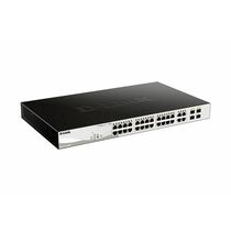 Управляемый PoE-коммутатор 28 портов D-Link DGS-1210-28MP (24х1Гбит/ с, 4хRJ45/ SFP, 24хPoE, PoE‑бюджет 370 Вт) 2 уровня