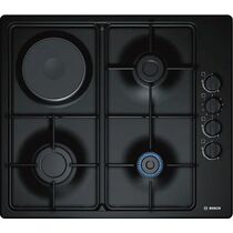 Газовая варочная панель Bosch PBY6C6B62O черный ( конфорок -  4 шт,  панель - эмалированная сталь, 56 х 48-49 см)