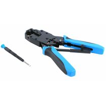 Инструмент для обжимки Hyperline HT-2008AR RJ-45 (8P8C) & RJ-12/ 11(6P6C) профессиональный с храповым механизмом