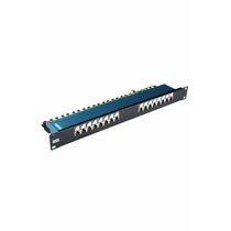 Патч-панель 19", 1U, 16 портов, категория 5e, Dual IDC, экранированная, Hyperline (PP3-19-16-8P8C-C5E-SH-110D)