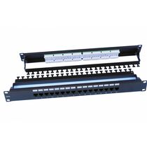 Патч-панель 19", 1U, 16 портов, категория 6, неэкранированная, с организатором, Hyperline (PP3-19-16-8P8C-C6-110D)