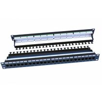 Патч-панель 19", 1U, 24 порта, категория 6, Dual IDC, неэкранированная, Hyperline (PP3-19-24-8P8C-C6-110D)