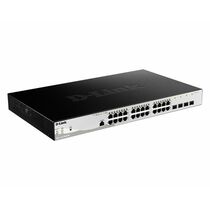Управляемый PoE-коммутатор 28 порта D-Link DGS-1210-28MP/ ME (24х1Гбит/ с, 4хSFP, 24хPoE, PoE‑бюджет 370 Вт) 2 уровня