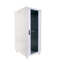 Шкаф напольный телекоммуникационный 19" 30U, Ш600*В1454*Г800, передняя дверь - стекло, серый (ШТК-Э-30.6.8-13АА)