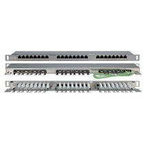 Патч-панель 19", 0,5U высокой плотности, 24 порта, категория 5e, Dual IDC, экранированная, Hyperline (PPHD-19-24-8P8C-C5E-SH-110D)