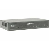 Неуправляемый коммутатор 08 портов Osnovo SW-10800 ( 8x100Мбит/ с) корпус - металл