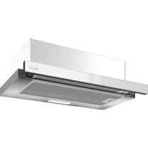 Вытяжка встраиваемая Elikor Glass 60Н-400-В2Д нержавеющая сталь/ стекло белое (400 м³/ ч, управление - кнопки, размер - 60 x 17.4  x 30.7 см)