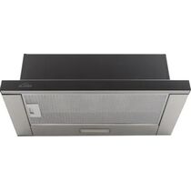 Вытяжка встраиваемая Elikor Glass 60Н-400-В2Д нержавеющая сталь/ стекло черное (400 м³/ ч, управление - кнопки, размер - 60 x 17.4  x 30.7 см)