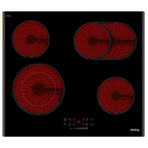 Электрическая варочная панель Korting HK 62550 B черный (конфорок - 4 шт, панель - стеклокерамика, 56x48 см)