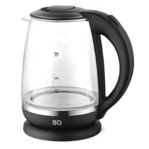 Чайник электрический BQ KT2049G черный (2200 Вт, объем - 2 л, корпус: стекло/ пластик)