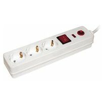 Сетевой фильтр СФ-05К 16А 5 мест с заземлением 2P+PE/ 3метра IEK, IEK (WFP10-16-05-03-N)