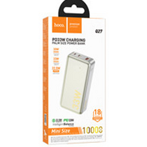 Внешний аккумулятор 10000mAh HOCO Q27 Jewel , с кабелем, индикатор заряда, золотой