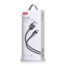 Кабель USB -XO- NB249 (Type-C, 1м, плетеный, черный)