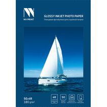 Фотобумага NV Print, А6 (10*15), 180 гр/ м2, 50л, NVP-180Gl4Rs50, глянцевая, односторонняя, для струйной печати