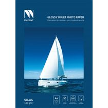 Фотобумага NV Print, А4, 180 гр/ м2, 50л, NVP-180GlA4s50, глянцевая, односторонняя, для струйной печати
