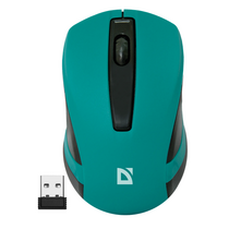 Мышь Defender MM-605 оптическая, беспроводная, Радио USB, офисная, зеленый (52607)