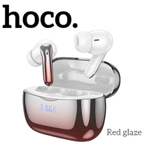 TWS наушники HOCO EQ16 Shine, внутриканальные, шумоподавление, микрофон, дисплей, красный (6942007619110)