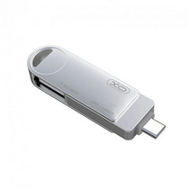 Флеш-накопитель -XO- 128Gb USB 3.0/ Type-C DK03 Серебристый (6920680825950)