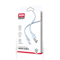 Кабель USB -XO- NB208 (MicroUSB, 1м, силиконовый, синий)