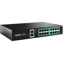 Неуправляемый POE-коммутатор 18 портов Netis P116GC ( 18x1Гбит/ с, 16xPOE, PoE‑бюджет 240 Вт) корпус - металл