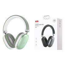 Беспроводные наушники -XO- BE45 Beiguo Headworn, Bluetooth, накладные, зеленый/ серый (6920680858293)
