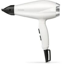Фен Babyliss 6704WE белый/ серебристый (2000 Вт, режимов - 2, вид: с настенным креплением, насадок - 1)