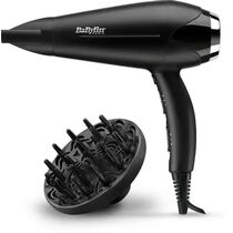 Фен Babyliss D572DE черный/ серебристый (2200 Вт, режимов - 3, вид: полноразмерный, насадок - 2)