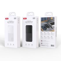 Внешний аккумулятор 10000mAh -XO- PR251, USB x2, Type-C x1, пластик, белый