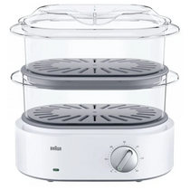Пароварка Braun FS 5100 белый (850 Вт, ярусов - 3, объем - 6 л)