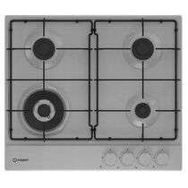 Газовая варочная панель Indesit THPM 641 W/ IX/ I нержавеющая сталь (конфорок - 4 шт, панель - нержавеющая сталь, 58х51 см)