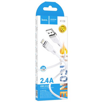 Кабель USB HOCO X109 Energy (Lightning, 1м, силиконовый, белый)