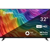 Телевизор 32" Digma DM-LED32SBB33 Smart TV, Full HD, 60 Гц, HDMI х3, USB х2, чёрный