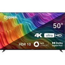 Телевизор 50" Digma DM-LED50UBB33 Smart TV, 4K Ultra HD, 60 Гц, HDMI х3, USB х2, чёрный