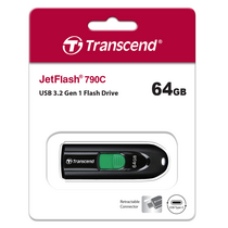 Флеш-накопитель Transcend 64GB JetFlash 790 (Black) type-C USB 3.2