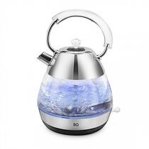 Чайник электрический BQ KT1737G серебристый (2200 Вт, объем - 1.8 л, корпус: стеклянный)