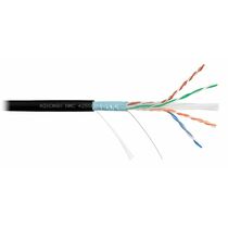Кабель Cu FTP, Внутренний/ Внешний, 4x2x0.57, бухта 500м., Cat6a, Nikomax нг(А)-HF (NMC 4255C-BK)